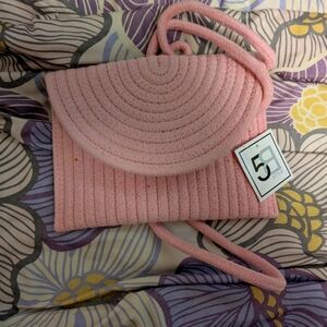 NWT woven pink crossbody bag